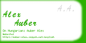 alex auber business card